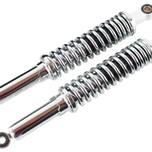 Neue Ware Stoßdämpfer Federbein 365 mm Satz Chrom für Motorrad, Moped, Roller, Höherlegung Simson S50, S51, S70