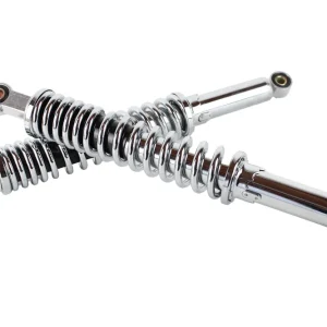 Stoßdämpfer, Federbein, Federung Motorrad 395mm, Farbe Chrom, für Honda MB 50ccm und 80ccm Modelle Direktkauf