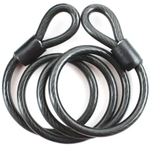 Geprüft Stahlkabel Motorrad Sicherung, Diebstahlschutz, Länge 122cm, Durchmesser 10mm auch für Fahrrad, Moped, Quad, Roller, Scooter