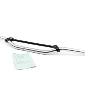 Top-Angebot ALU Cross Lenker 80 cm niedrig Chrom mit Strebe in Schwarz mit ABE für Motorrad Moped Quad Mofa