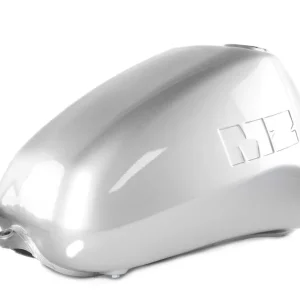 Tank, Kraftstoffbehälter, versiegelt, Farbe Silber Metalleffekt, geprägtes MZ-Logo, für MZ ETZ251, ETZ301 Versand Am Gleichen Tag