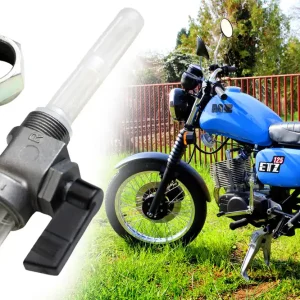 Sonderangebot Kraftstoffhahn mit Wassersack, Benzinhahn, für Simson SR4-4 Habicht, MZ ETZ TS, Schlauchanschluss Ø 6mm