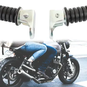 2x Fußraste, Beifahrerfußraste klappbar für Yamaha XS400, SR500 Motorrad, Länge 130mm Ø37mm Rabatt