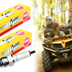 [Paket] 2x NGK Zündkerze CR7HSA, Gewinde Ø 10mm, Widerstand 5 KOhm, entstört, für Mofa, Roller, Moped, Motorrad, Scooter, SC, Quad, ATV Knallerangebot