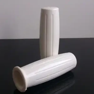 Grips, RUBBER GRIPS, white, Amal-style, for 22mm handlebars Nur Für Kurze Zeit
