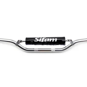 Nur Heute Sifam Aluminium Cross Lenker - 80 cm - Alu/silber-Optik mit Strebe u. Polster für Motorrad, Roller, Scooter, Simson Moped, Quad, Mofa