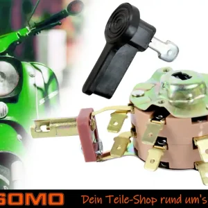 Neue Kollektion [Paket] Zündschloss, Zündlichtschalter ohne Leerlaufkontrollleuchte + Zündschlüssel Simson KR51 SR4-2 SR4-3 SR4-4 Duo