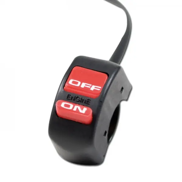 Wochenendangebot Schalter, Lichtschalter AN/AUS mit Schelle für Lenkeranbau, mit On/Off Beschriftung, Typ: Unterbrecher