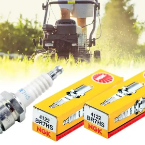 Markenware [Paket] 2x Zündkerze BR7HS NGK, Gewinde M14x1.25 Simson S50 KR51, Peugeot Speedfight Vivacity, Piaggio, Honda, Yamaha, Rasenmäher, Widerstand 5 K/Ohm