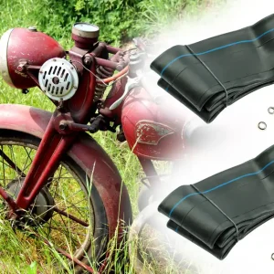 Günstig [Paket] 2x Schlauch 2.25 x 17 Zoll, 2 1/4 x 17 Zoll, Autoventil / Schrader für Moped, Mofa, Motorrad, Anhänger - Premium Qualität
