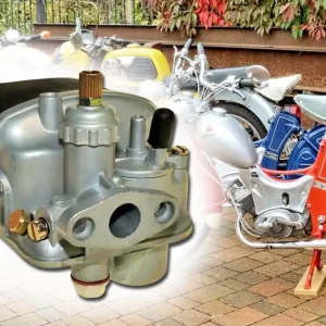 Highlight Tuning Vergaser 12mm Durchlass mit Luftfiltergehäuse für 2-Takt DBS, Hercules MK, Sachs 3V / 4V, Sparta Mofa Moped, Nachbau Bing