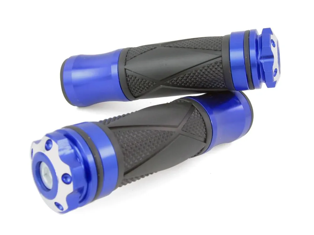 Lenker Griffe Set ODF Xtreme CNC blau eloxiert Qualität Motorrad Moped Mofa Quad Jetzt Bestellen