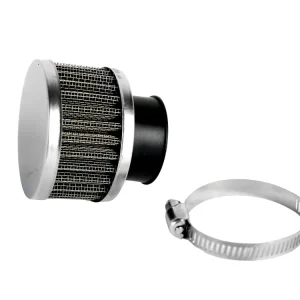 35mm Tuning Sportluftfilter kurze Ausführung, Chrom für PZ19 Vergaser, für Kreidler Hercules Simson Zündapp, Keeway uvm. Roller, Scooter Top-Seller