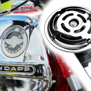 Billig Hupe 6V 9W, Ø 70mm, Signalhorn für Wechselstrom Anlagen AC, für Hercules, DKW, Puch, Kreidler, Zündapp