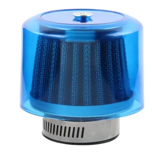 Luftfilter Sportluftlifter Ø 35 mm, kurz, Powerfilter Air-System gerade Ausführung mit blauer Kappe für Motorrad Roller Quad Markenware