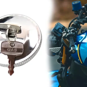 Solange Der Vorrat Reicht Tankdeckel Ø 40mm, abschließbar, kompatibel mit Yamaha FS1, Kreidler, Zündapp, Chrom Optik, 2 Schlüssel