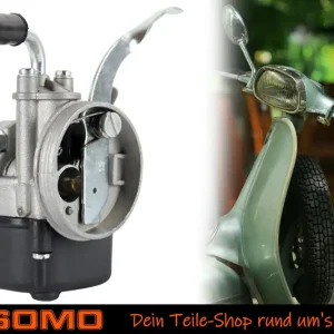 Vergaser 13mm mit 75er Hauptdüse Dellorto SHA 13/13 Nachbau kompatibel mit Piaggio Vespa Ciao, Anschluss Luftfilter Ø 51mm Online Kaufen