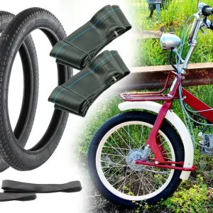 Garantierte Lieferung [Paket] 2x Heidenau Reifen 2.25 x 16 Zoll 38J Straßenprofil M3 + Schlauch 2.25 x 16 Zoll + Felgenband kompatibel mit Simson SL1, Kreidler, Puch Maxi, MKH Anhänger, Motorrad, Moped