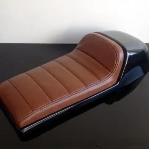 Cafe racer seat hump seat, Brown, black seams Saisonangebot