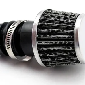 Preiswert Power Luftfilter gerade für Vergaser Ø 15mm - 19mm Gesamtlänge 110mm mit Schelle für Mofa Mokick Kreidler Puch Zündapp Hercules