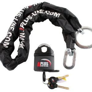 Aplus Kettenschloss 120 cm mit 2 Schlüsseln für Fahrrad Motorrad E-Bike Roller Solange Der Vorrat Reicht