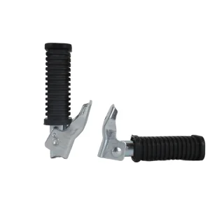 Sozius Fußrasten Satz klappbar mit Gummi, hohe Ausführung, universal für Simson Motorrad Moped Mofa Mega-Angebot