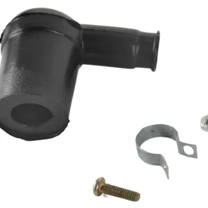 Zündkerzenstecker 90° Kerzenstecker universal 2-Takt Silikonmantel für Mofa, Moped, Roller, Scooter, Motorrad, Auto, Traktor, Rasenmäher inkl. Schelle Super-Preis
