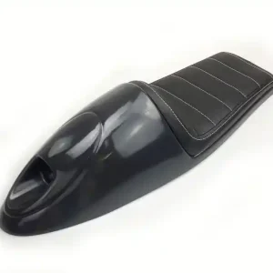 Kracherpreis Cafe-Racer SEAT, universal, pointed hump, black, white stitching