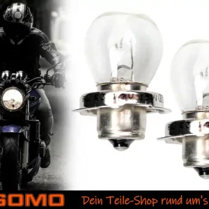 [Paket] 2x Leuchtmittel Glühlampe 12V 15W P26S S3 für Scheinwerfer Moped, Motorrad, Roller mit E- Prüfzeichen, Oldtimer Must-Have
