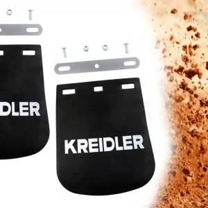 [Paket] 2x Kreidler Schmutzfänger Spritzschutz Spritzlappen aus Gummi 170x140mm für Schutzblech Kotflügel + Befestigungsmaterial Saisonangebot