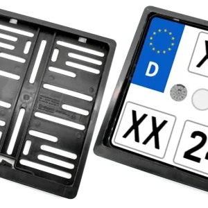 Jetzt Bestellen Kennzeichenhalter, Kennzeichenunterlage 180 x 200mm, Nummernschildhalter, Kennzeichenunterlage für Motorrad, Leichtkraftrad, 2-teilig