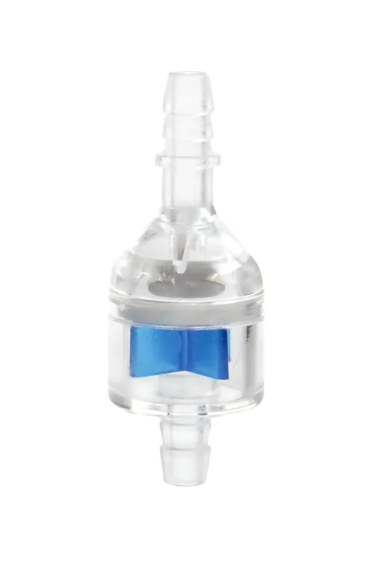 Nur Heute Benzinfilter Kraftstofffilter Fast Flow II transparent und Blau, 7mm Schlauchanschluss, große Benzinkammer, Länge 57mm