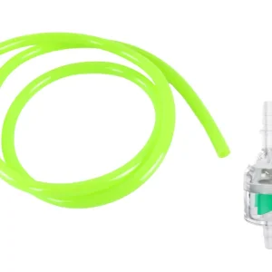 [Paket] Set: Benzinschlauch in Neon-Grün, Länge 1m und Benzinfilter - Fast Flow II - transparent und grün, universal passend, z.B. Simson Preisknaller