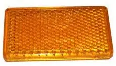 [Paket] Reflektor gelb hinten/seitlich, 61 mm x 36 mm rechteckig, mit selbstklebender Rückseite, E-geprüft, universal für Motorrad, Roller, Moped, Rad Garantierte Lieferung