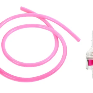 Bestseller [Paket] Set: Benzinschlauch in Neon-Pink, Länge 1m und Benzinfilter - Fast Flow II - transparent und Rot-Pink, universal passend, z.B. Simson