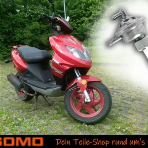 Benzinhahn kurze Variante, Gewinde M14 x 1mm für Minarelli Motor, passend für China 2-Takt, CPI, Keeway, ATU, Generic Begrenztes Angebot