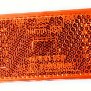 Reflektor gelb selbstklebend 61 x 36mm rechteckig E-geprüft Auto Anhänger Trailer Handwagen Motorrad Roller Moped uvm. Saisonangebot