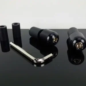 Echt Lenkergewichte alu Paar schwarz, Lenkerenden, Lenkerverbreiterung (+20/40mm)