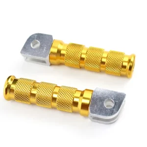 2 Tuning Alu Sozius Fußrasten Gold eloxiert für Motorrad Roller Moped Neu