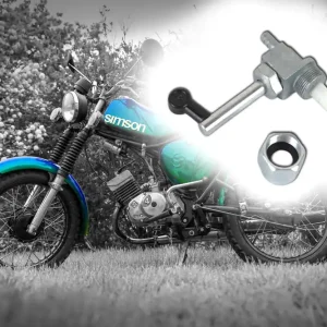 Begrenztes Angebot Benzinhahn mit langem Hebel ohne Wassersack, Ersatz Kraftstoffhahn 6mm Benzinanschluss, Simson KR51/1 KR51/2 Schwalbe SR50