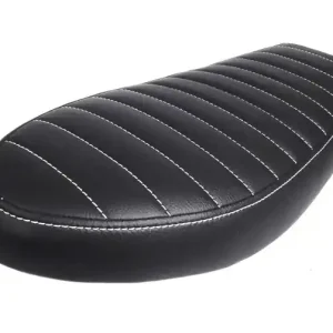 Cafe racer, scrambler SEAT, SR 500, black, white stitching Highlight