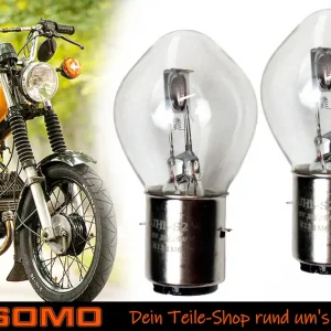 [Paket] 2x Glühbirne 6V BA20d 25/25W Leuchtmittel Glühlampe Piaggio Vespa Simson Jawa MZ AWO Roller Moped Mofa E-Zeichen Nur Heute