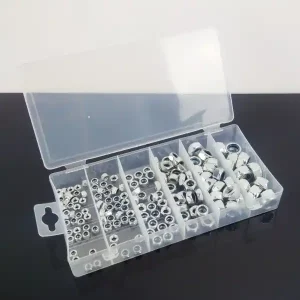 Geprüft Range of nuts, 6-sided, self-locking, 146 PCs.