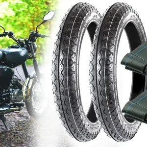 [Paket] 2 Reifen 2,75 x 16 Zoll P46 VRM-159 + 2x Schlauch Vee Rubber, Straßenprofil, P46 Simson S50, S51, S70, S53, KR51 SR4-2, SR4-3, SR4-4 Top-Preis