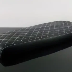 Super-Preis Cafe-Racer, Scrambler, SEAT, universal, suitable for pillion riders, black, white checked seams