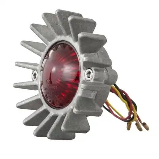 Sonderangebot MOTONE "Big Fin" LED taillight in manifold star design, aluminum silver