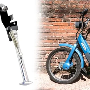 Neue Ware Roller Seitenständer für Piaggio Vespa Citta, Ständer Klappständer mit Feder und Montagematerial, Länge 270mm, Chrom Schwarz