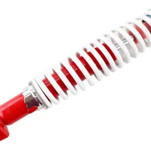 Stoßdämpfer Federbein, Einbaulänge 347mm, für Motorroller Modell Piaggio Vespa PX 125-200, Rot mit weißer Feder Aktuell