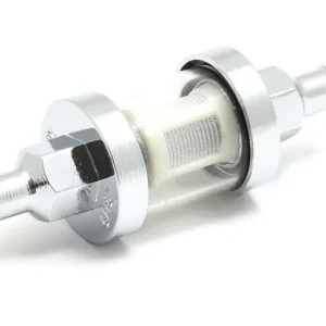 PETROL FILTER glass / chrome 8mm Schneller Versand