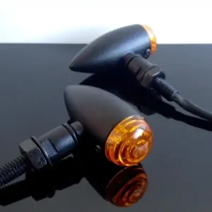 2 LED-Miniblinker im Bullet-Stil, schwarz ECE Preis Gesenkt
